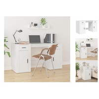 VidaXL Schreibtisch mit Stauraum Weiß Holzwerkstoff