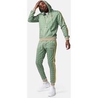 Lonsdale Littlestone Trainingsanzug - Green / Yellow / Ecru