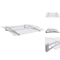 VidaXL Haustürvordach Sibern und Transparent 120×90 cm Polycarbonat