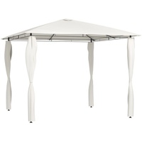 VidaXL Pavillon mit Pfostenabdeckungen 3x3x2,6 m Creme 160 g/m2