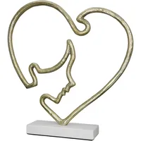 Gilde Skulptur Modern Face goldfarben - (H) 40 cm