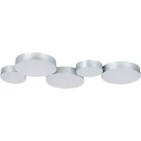 Beliani LED Deckenlampe Luga Metall Silber Eisen 5 Schirme