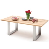 MCA Furniture Esstisch Greta, Esstisch Massivholz mit Baumkante oder