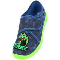 Beck Jungen T-rex Hausschuh, Blau, 33 EU