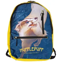 HARRY POTTER Hufflepuff Rucksack 30x40cm - Offizielles - Blau/Gelb/Schwarz