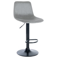 CLP Barhocker Divo Samt grau/schwarz