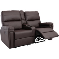MCW 2er Kinosessel MCW-K17, Relaxsessel Fernsehsessel Sofa, Nosagfederung Getränkehalter