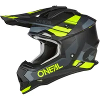 O'Neal Oneal 2SRS Spyde V.23 Crosshelm - Matt Schwarz/Grau/Neon-Gelb