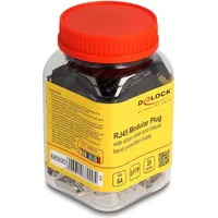 DeLock RJ45 Modularer Stecker mit Zugentlastung Cat.6A und robuster