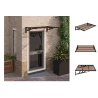 VidaXL Türvordach Schwarz 122x90 cm Polycarbonat