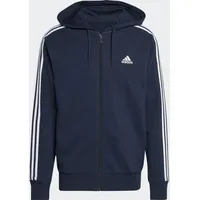 Adidas 3-Streifen French Terry Reißverschlusspullover Legend Ink / White