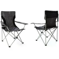 VCM Campingstuhl Set Schwarz