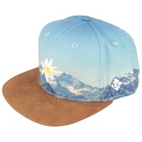 Bavarian Caps "Edelweiß Bergliebe" Alpenprint - hellblau,