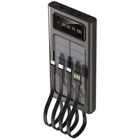 2Go Powerbank Solar 10000mAh mit LED Taschenlampe schwarz
