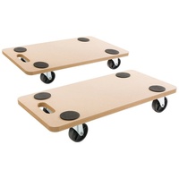 Arebos Rollbrett 200 kg Traglast | inkl. Gummipads Transportroller