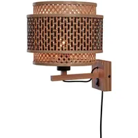 Good & Mojo Bhutan Wandleuchte mit Arm, gestell natur
