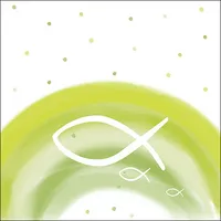 Ambiente Home Ambiente Luxury Paper Products Papierservietten Fischsymbol Regenbogen