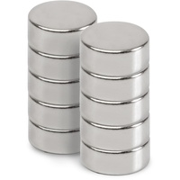 Maul Neodym-Scheibenmagnet, 8 mm, Haftkraft: 1,5 kg, silber