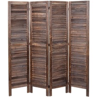 Mendler Paravent HWC-G30, Trennwand Sichtschutz Raumteiler, Shabby-Look 170x162cm ~