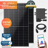 Veska Balkonkraftwerk 830 W / 600 W Photovoltaik Solaranlage
