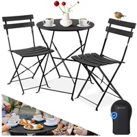 Kesser KESSER® Bistroset 3-teilig Bistrotisch mit 2 klappbaren Stühle