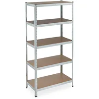 Relaxdays Schwerlastregal verzinkt, Traglast 875kg, 180x90x45 cm, 5 Böden,