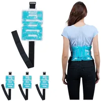 Relaxdays Kältegürtel, 4 Kühlpads mit Klettverschluss, wiederverwendbar, Kalt Warm