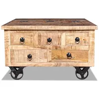 VidaXL Couchtisch Raues Mangoholz 70x70x40 cm
