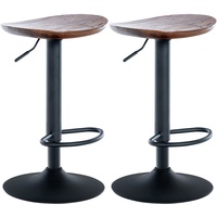 CLP 2er Set Barhocker Skelde walnuss