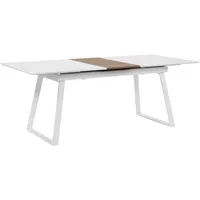 Beliani Esstisch Kaluna Weiß, 160/200 cm