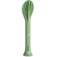 Koziol KLIKK POCKET Besteck-Set 3-teilig, nature grün