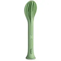 Koziol Klikk Pocket Besteck-Set 3-teilig nature leaf green)