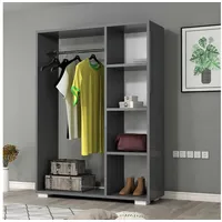 [en.casa] Kleiderschrank Nesbyen Anthrazit