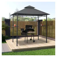 VidaXL BBQ-Pavillon 240x150x255 cm Anthrazit Stahl