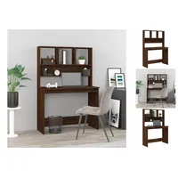 VidaXL Schreibtisch mit Regal Braun Eiche 102x45x148 cm Holzwerkstoff
