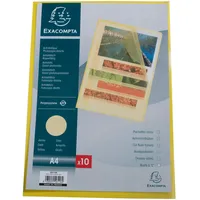 Exacompta 10x Pack 10 Aktensichthüllen genarbtem PP 120μ, A4