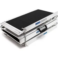 Wiltec Rollstuhlrampe doppelt faltbar 303cm 270kg, mobile Auffahrschiene mit