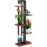Relaxdays Pflanzenregal, Blumentreppe mit 5 Ablagen, HBT 117 x