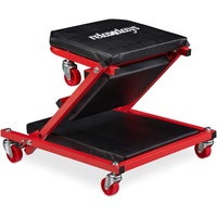 Relaxdays Rollbrett Werkstatt bis 150 kg, 2in1 Rollsitz &
