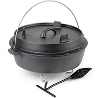 Wiltec Dutch Oven 5 l Gusseisen schwarz