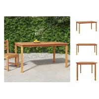 VidaXL Garten-Esstisch 150x90x75 cm Massivholz Teak