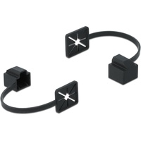 DeLock Staubschutz für RJ45 Stecker mit Befestigungsclip schwarz