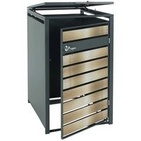 MCW 1er Mülltonnenverkleidung MCW-J81, Mülltonnenbox, erweiterbar, Metall 32kg, anthrazit