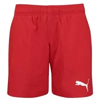 Puma Jungen Medium Length Shorts Swim Trunks, red, 164