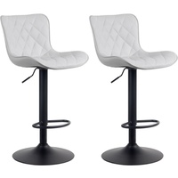 CLP 2er Set Barhocker Emma weiß/Kunstleder
