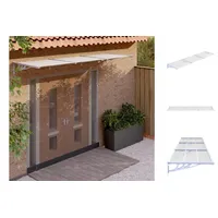 VidaXL Türvordach Grau und Transparent 358,5x90 cm Polycarbonat