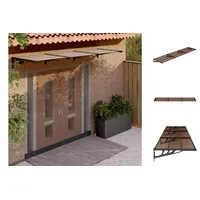 VidaXL Türvordach Schwarz 358,5x90 cm Polycarbonat