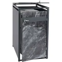 MCW 1er Mülltonnenverkleidung MCW-J82, Mülltonnenbox, erweiterbar, Metall 32kg, anthrazit