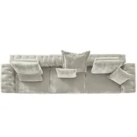 KAWOLA Sofa SEPHI Modulsofa Cord Vintage silber