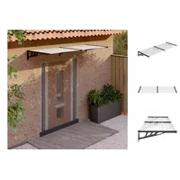 VidaXL Türvordach 239 x 90 cm schwarz transparent